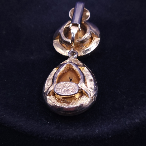 Kenneth Jay Lane Gold and Silver Crystal Earrings - Picture 7 of 14